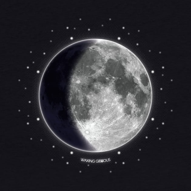 Waxing Gibbous - Moon Phases by meownarchy